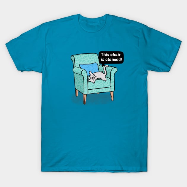 Cat on a Chair T-Shirt by Drawn to Cats